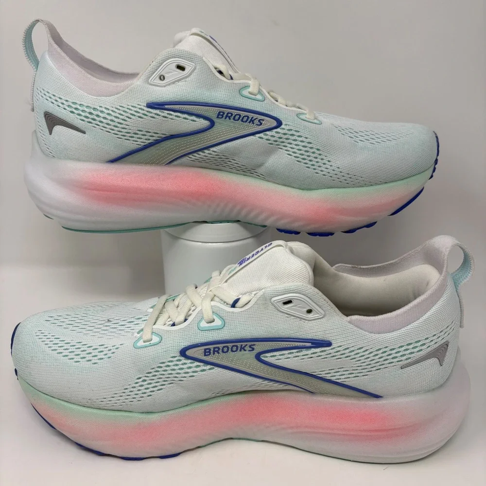 Brooks Glycerin 22 Women's Size 11 White Pink Running Shoes (1204341B110)